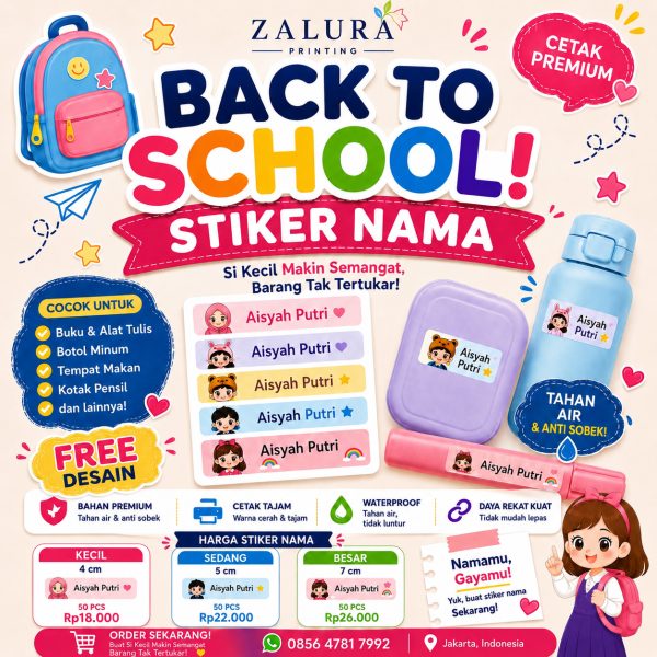 Stiker Nama Lucu Custom